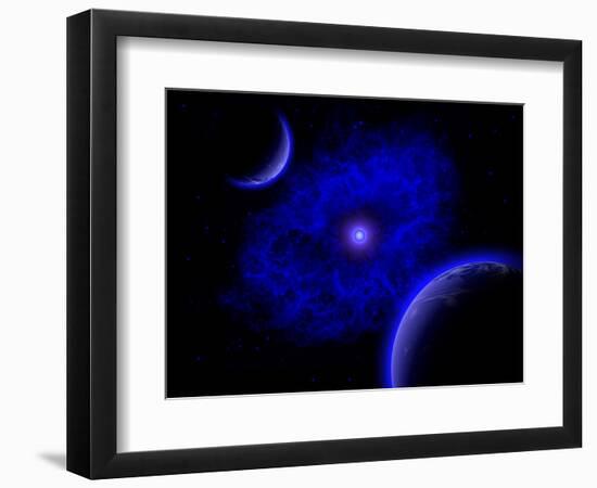 The Eye of a Nebula, a Star at the Center of a Gaseous Nebula-Stocktrek Images-Framed Art Print