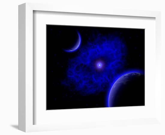 The Eye of a Nebula, a Star at the Center of a Gaseous Nebula-Stocktrek Images-Framed Art Print