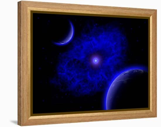 The Eye of a Nebula, a Star at the Center of a Gaseous Nebula-Stocktrek Images-Framed Stretched Canvas