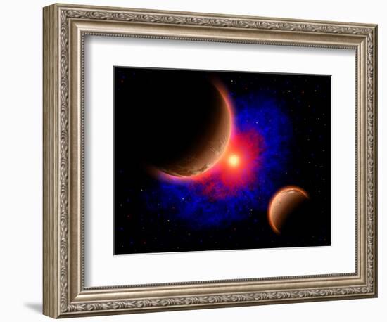 The Eye of a Nebula, a Star at the Center of a Gaseous Nebula-Stocktrek Images-Framed Premium Giclee Print