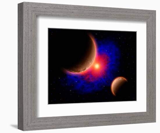 The Eye of a Nebula, a Star at the Center of a Gaseous Nebula-Stocktrek Images-Framed Premium Giclee Print