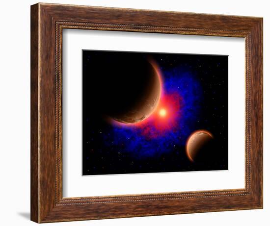 The Eye of a Nebula, a Star at the Center of a Gaseous Nebula-Stocktrek Images-Framed Premium Giclee Print