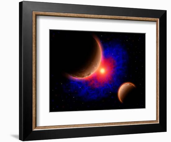 The Eye of a Nebula, a Star at the Center of a Gaseous Nebula-Stocktrek Images-Framed Premium Giclee Print