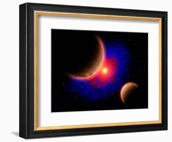 The Eye of a Nebula, a Star at the Center of a Gaseous Nebula-Stocktrek Images-Framed Premium Giclee Print