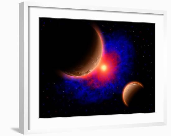 The Eye of a Nebula, a Star at the Center of a Gaseous Nebula-Stocktrek Images-Framed Art Print