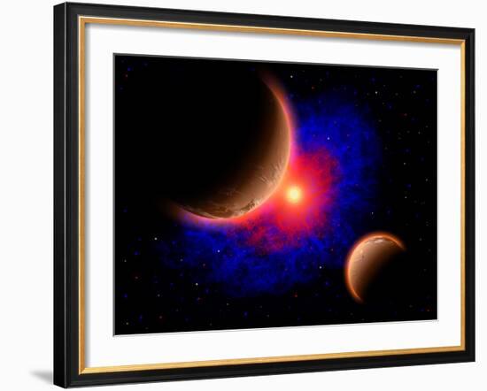 The Eye of a Nebula, a Star at the Center of a Gaseous Nebula-Stocktrek Images-Framed Art Print