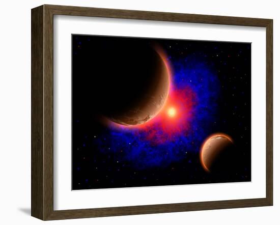 The Eye of a Nebula, a Star at the Center of a Gaseous Nebula-Stocktrek Images-Framed Art Print