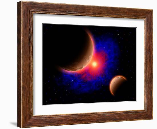 The Eye of a Nebula, a Star at the Center of a Gaseous Nebula-Stocktrek Images-Framed Art Print