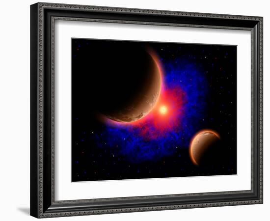 The Eye of a Nebula, a Star at the Center of a Gaseous Nebula-Stocktrek Images-Framed Art Print