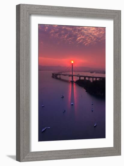 The Eye - Sunrise Special East Bay Bridge Boat Harbor Oakland Bay Area-Vincent James-Framed Photographic Print