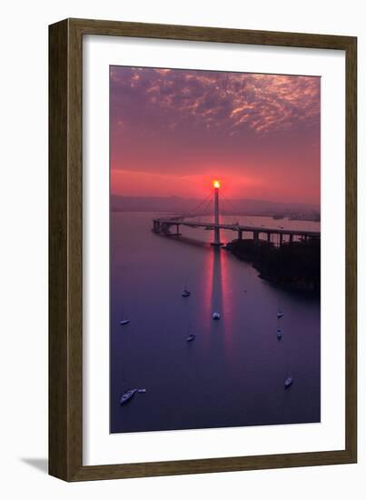 The Eye - Sunrise Special East Bay Bridge Boat Harbor Oakland Bay Area-Vincent James-Framed Photographic Print