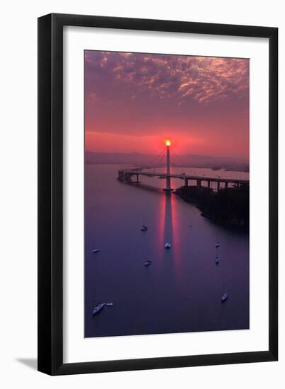 The Eye - Sunrise Special East Bay Bridge Boat Harbor Oakland Bay Area-Vincent James-Framed Photographic Print