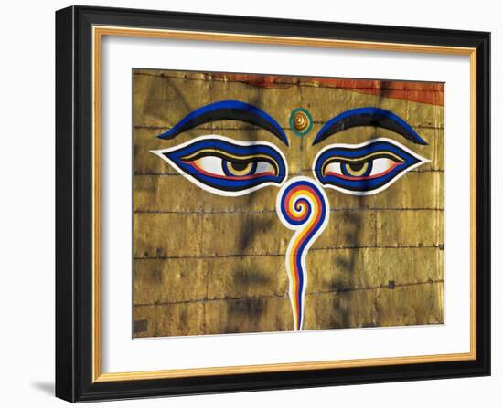 The Eyes on the Buddhist Stupa of Swayambhu, Kathmandu, Unesco World Heritage Site-Don Smith-Framed Photographic Print