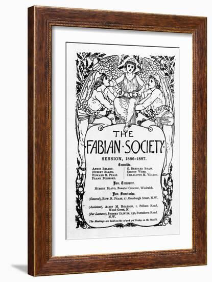 The Fabian Society Report, 1886-7-Walter Crane-Framed Giclee Print