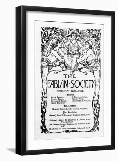 The Fabian Society Report, 1886-7-Walter Crane-Framed Giclee Print