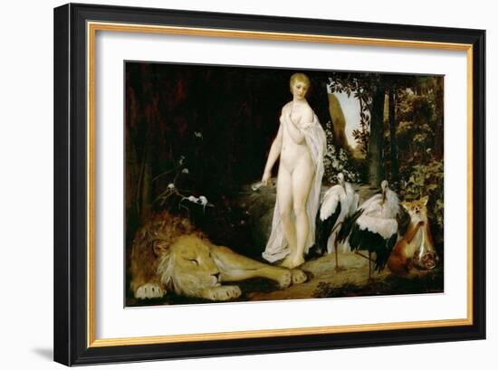 The Fable, 1883-Gustav Klimt-Framed Giclee Print