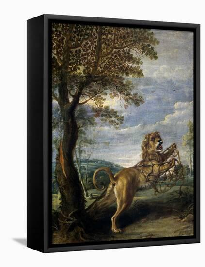The Fable of the Lion and the Mouse-Frans Snyders-Framed Premier Image Canvas