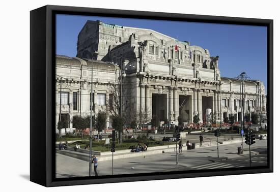 The Facade of Milan Central Railway Station (Milano Centrale)-Stuart Forster-Framed Premier Image Canvas