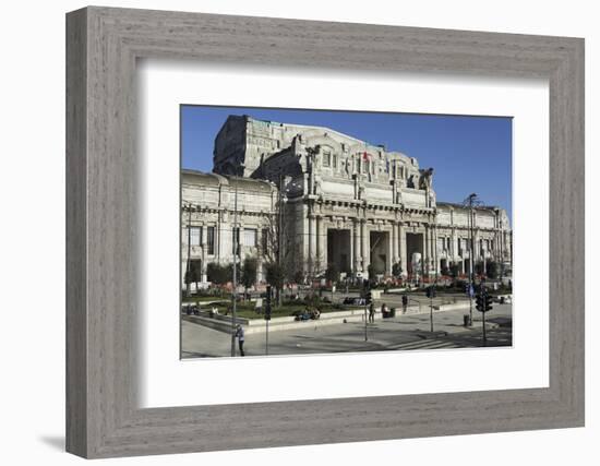 The Facade of Milan Central Railway Station (Milano Centrale)-Stuart Forster-Framed Photographic Print