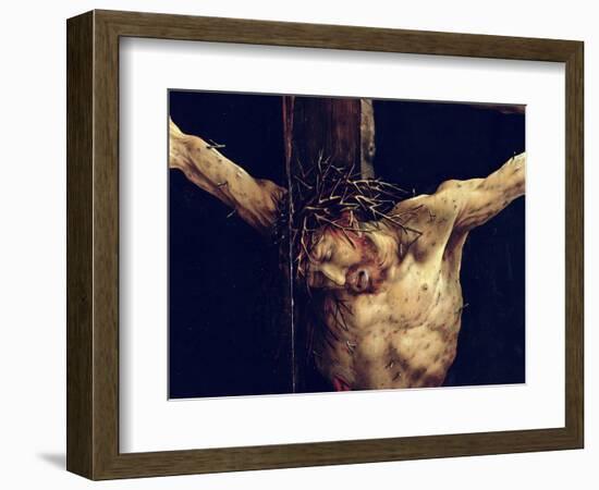 The Face of Christ, Detail from the Crucifixion from the Isenheim Altarpiece, circa 1512-16-Matthias Grünewald-Framed Giclee Print