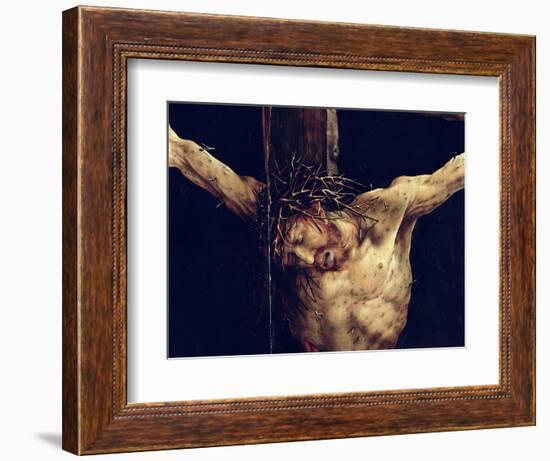 The Face of Christ, Detail from the Crucifixion from the Isenheim Altarpiece, circa 1512-16-Matthias Grünewald-Framed Giclee Print