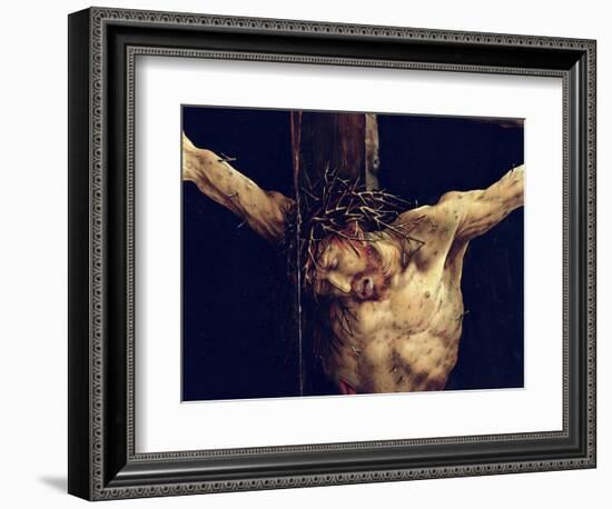 The Face of Christ, Detail from the Crucifixion from the Isenheim Altarpiece, circa 1512-16-Matthias Grünewald-Framed Giclee Print