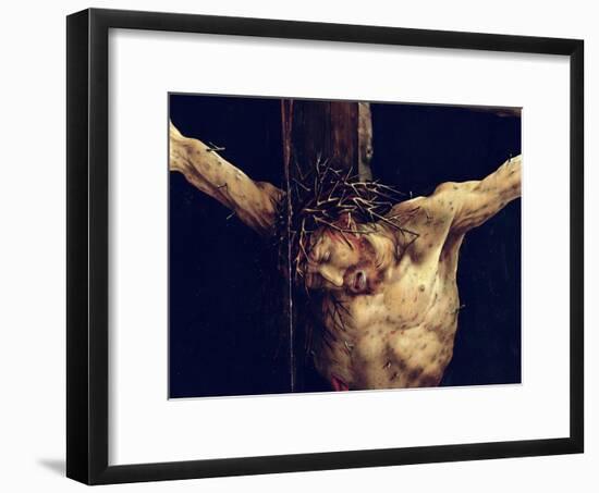 The Face of Christ, Detail from the Crucifixion from the Isenheim Altarpiece, circa 1512-16-Matthias Grünewald-Framed Giclee Print