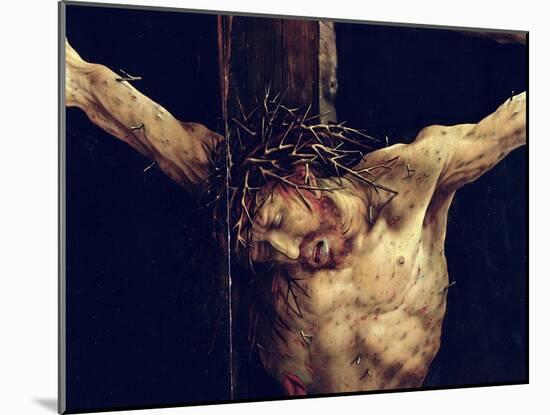 The Face of Christ, Detail from the Crucifixion from the Isenheim Altarpiece, circa 1512-16-Matthias Grünewald-Mounted Giclee Print