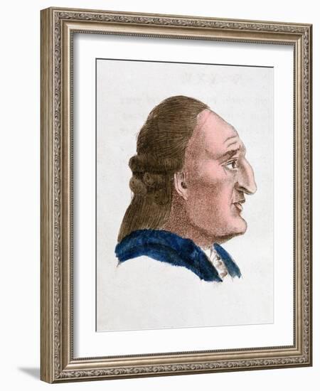 The Facial Characteristics of a Fiery, Passionate Tempered Person, 1808-Johann Kaspar Lavater-Framed Giclee Print