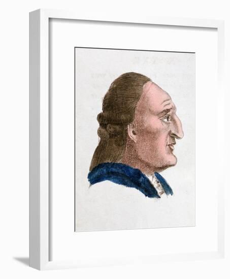 The Facial Characteristics of a Fiery, Passionate Tempered Person, 1808-Johann Kaspar Lavater-Framed Giclee Print