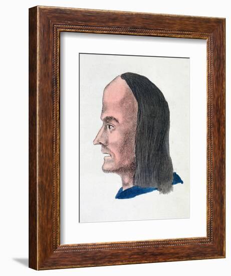 The Facial Characteristics of a Loafer, 1808-Johann Kaspar Lavater-Framed Giclee Print