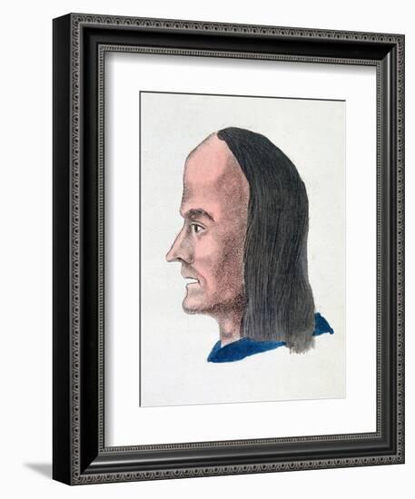 The Facial Characteristics of a Loafer, 1808-Johann Kaspar Lavater-Framed Giclee Print