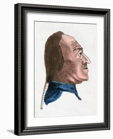 The Facial Characteristics of a Quick Tempered Person, 1808-Johann Kaspar Lavater-Framed Giclee Print