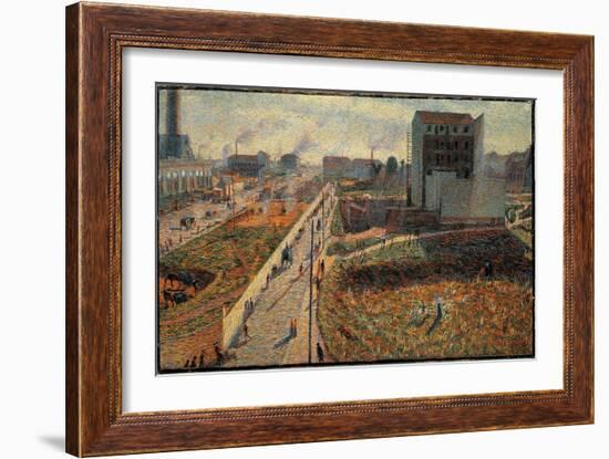 The Factories of Porta Romana in Milan (Oil on Canvas, 1909)-Umberto Boccioni-Framed Giclee Print