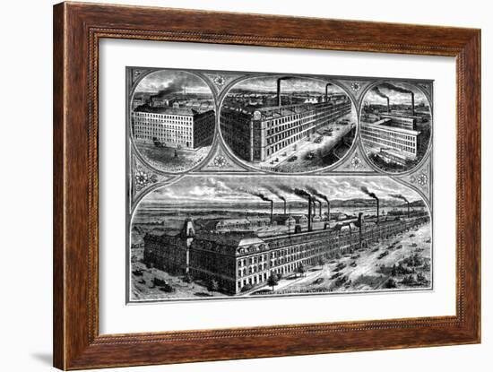 The Factories of the Singer Manufacturing Company, C1880-null-Framed Giclee Print