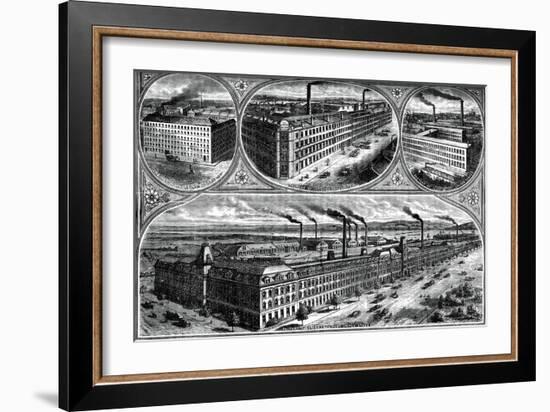 The Factories of the Singer Manufacturing Company, C1880-null-Framed Giclee Print