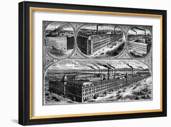 The Factories of the Singer Manufacturing Company, C1880-null-Framed Giclee Print