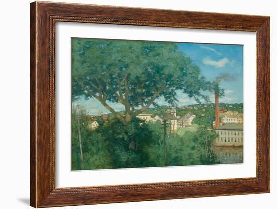 The Factory Village, 1897 (Oil on Canvas)-Julian Alden Weir-Framed Giclee Print