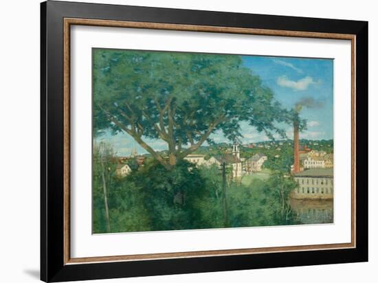 The Factory Village, 1897 (Oil on Canvas)-Julian Alden Weir-Framed Giclee Print