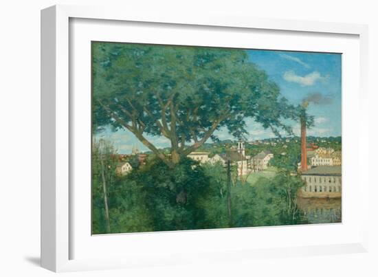 The Factory Village, 1897 (Oil on Canvas)-Julian Alden Weir-Framed Giclee Print