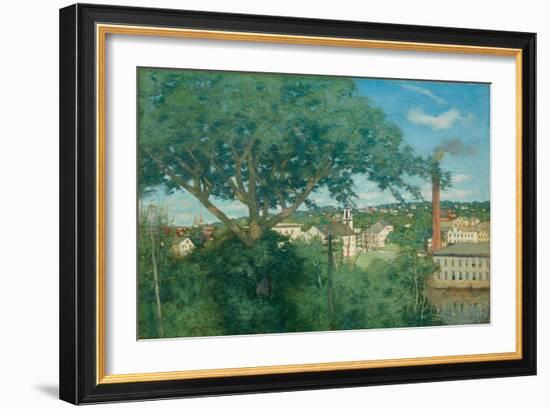 The Factory Village, 1897 (Oil on Canvas)-Julian Alden Weir-Framed Giclee Print