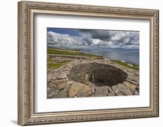 The Fahan group of beehive huts, on the southwest coast of the Dingle Peninsula, near Slea Head, Co-Nigel Hicks-Framed Photographic Print