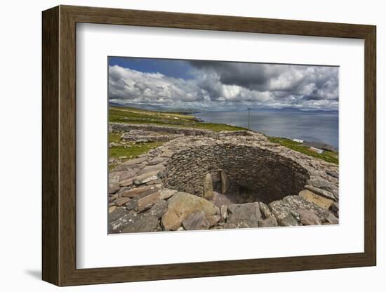 The Fahan group of beehive huts, on the southwest coast of the Dingle Peninsula, near Slea Head, Co-Nigel Hicks-Framed Photographic Print