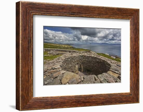 The Fahan group of beehive huts, on the southwest coast of the Dingle Peninsula, near Slea Head, Co-Nigel Hicks-Framed Photographic Print