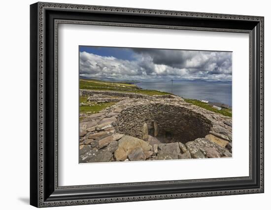 The Fahan group of beehive huts, on the southwest coast of the Dingle Peninsula, near Slea Head, Co-Nigel Hicks-Framed Photographic Print