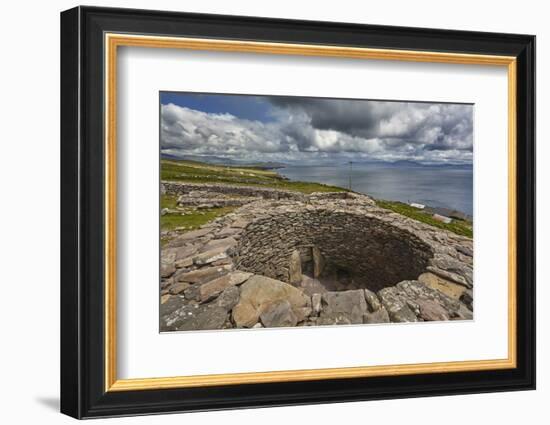 The Fahan group of beehive huts, on the southwest coast of the Dingle Peninsula, near Slea Head, Co-Nigel Hicks-Framed Photographic Print