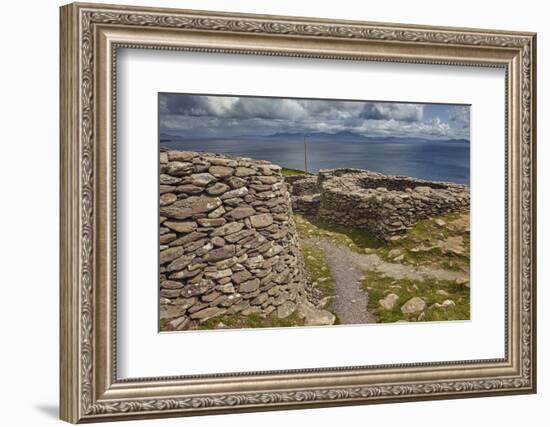 The Fahan group of beehive huts, on the southwest coast of the Dingle Peninsula, near Slea Head, Co-Nigel Hicks-Framed Photographic Print