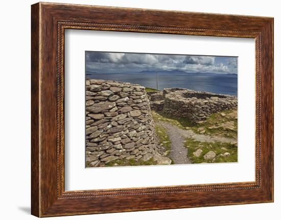 The Fahan group of beehive huts, on the southwest coast of the Dingle Peninsula, near Slea Head, Co-Nigel Hicks-Framed Photographic Print