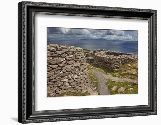 The Fahan group of beehive huts, on the southwest coast of the Dingle Peninsula, near Slea Head, Co-Nigel Hicks-Framed Photographic Print