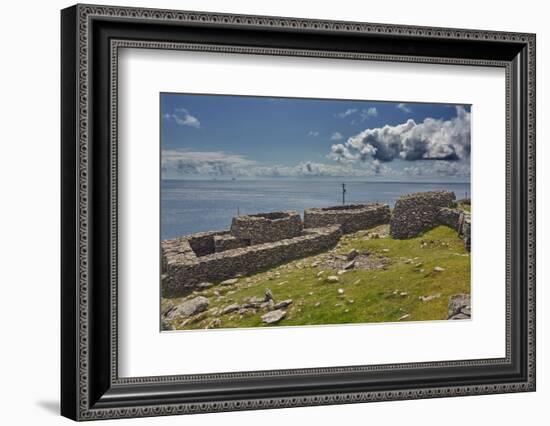 The Fahan group of beehive huts, on the southwest coast of the Dingle Peninsula, near Slea Head, Co-Nigel Hicks-Framed Photographic Print